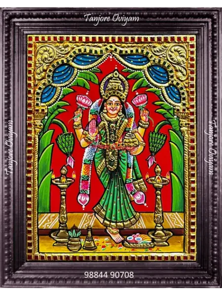 Grahalakshmi Tanjore painting